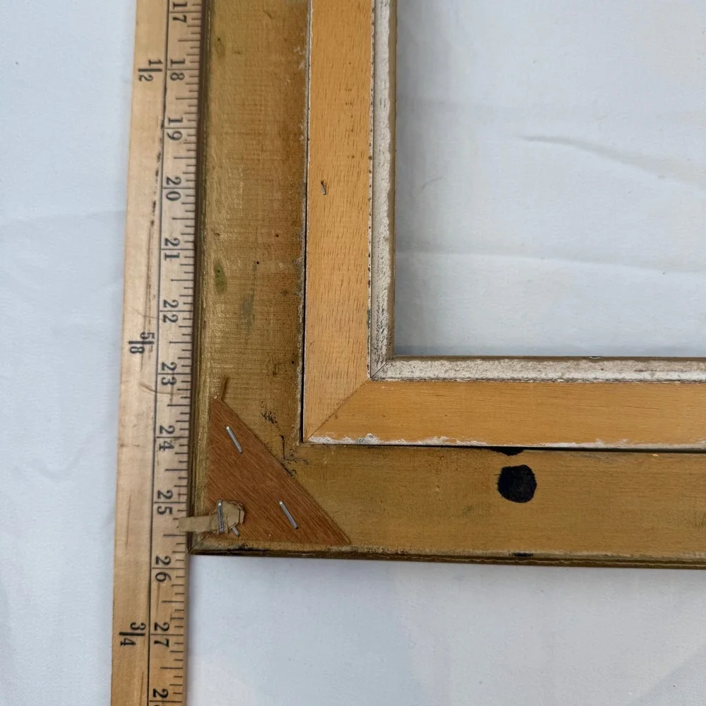Vintage Gold Ornate Wood Picture Frame 16x20 Black Velvet Liner Baroque Style